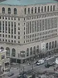 Aerial view of the Hyde Park-Kenwood National Bank Building from the east