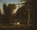In the Adirondacks, oil on canvas, c. 1862, Yale University Art Gallery