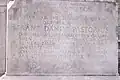 Inscription plaque with the names of the Op den Graeff brothers