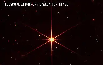 Star 2MASS J17554042+6551277[e] captured by NIRCam instrument