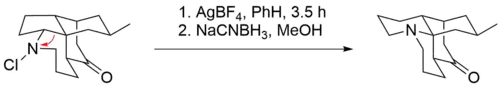 Lycopodine total synthesis final step