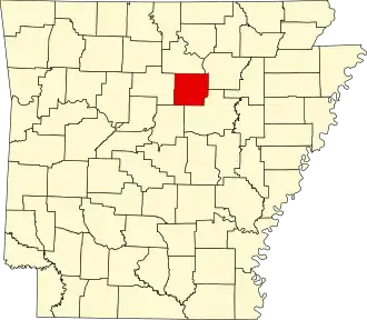State map highlighting Cleburne County