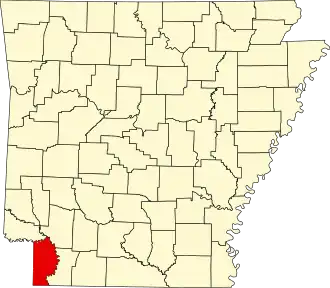 State map highlighting Miller County