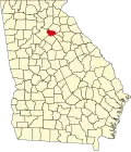 Map of Georgia highlighting Barrow County