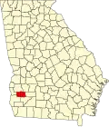 Map of Georgia highlighting Calhoun County