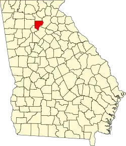 Map of Georgia highlighting Forsyth County
