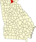 Map of Georgia highlighting Union County