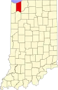 State map highlighting Porter County