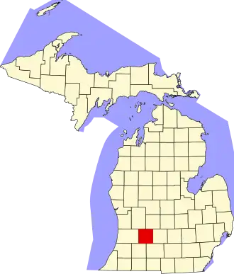 State map highlighting Barry County