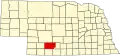 Map of Nebraska highlighting Frontier County