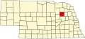 Map of Nebraska highlighting Madison County
