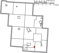 Location of Hemlock in Perry County