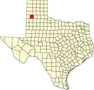 State map highlighting Castro County