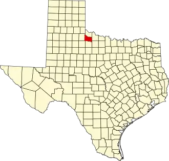 State map highlighting Foard County