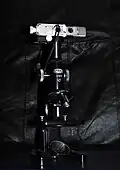 Minox TLX attached to a 400× microscope