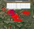 Extensive fire in 719th arsenal northwest of Tikhoretsk, along with fires at the Tikhoretsk air base and rail yard on 21 September 2024