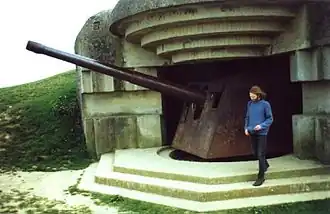 World War II 15&nbsp;cm TbtsK C/36 German coastal gun.