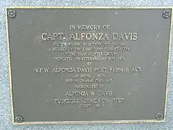Captain Alfonza Davis commemorative plaque; Tuskegee Airman from N.O.