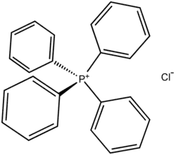 Tetraphenylphosphonium chloride (C6H5)4PCl, abbreviated Ph4PCl or PPh4Cl is the chloride of a symmetrical phosphonium cation that is often used in organometallic chemistry. The arsonium salt is also well known.