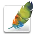 Adobe Photoshop CS logo with white and bird color centered on white background color