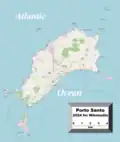 Comprehensive map of Madeira's outlying island of Porto Santo.
