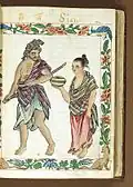 Siamese (Thai) warrior with wife from Siam (Thailand)