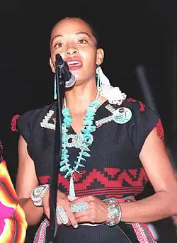 Radmilla Cody is an enrolled member of the Navajo Nation and of African-American descent.[64]