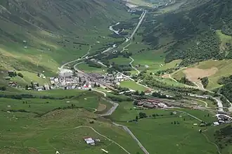 View of Realp from above