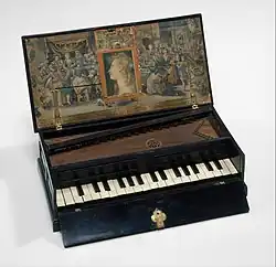 Rectangular Octave Virginal, c. 1600, Metropolitan Museum of Art.