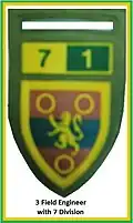 SADF 7 Division 71 Brigade 3 Field Engineer Flash