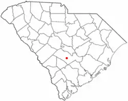 Location of Rowesville, South Carolina