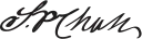 Cursive signature in ink