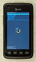 ClockworkMod Recovery main menu