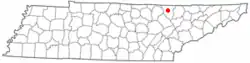 Location of Helenwood, Tennessee