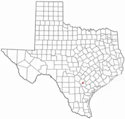 Location of Falls City, Texas