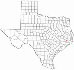 Location of Kenefick, Texas