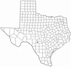 Location of Leakey, Texas