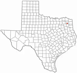 Location of Pittsburg, Texas