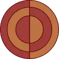 Thebaei shield pattern, redrawn from a medieval manuscript of Notitia Dignitatum