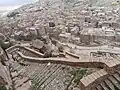 The mountain steps to the fortification