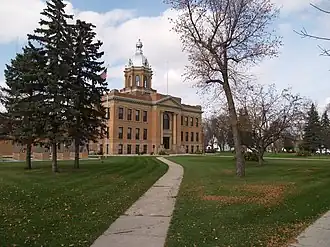 The Traill County Courthouse in Hillsboro