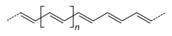 Polyacetylenes are a synthetic polymer of theoretical interest because they exhibit metallic properties upon oxidation.[9]