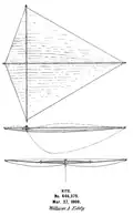 US646375 Willian A. Eddy kite patent image.