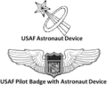 Astronaut Badge (Any Aeronautical Rating Badge with Astronaut Device)