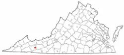 Location of Atkins, Virginia