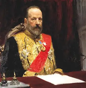 Sketch for Portrait of Sergei Witte, the first prime minister of the new Russian government (1903)